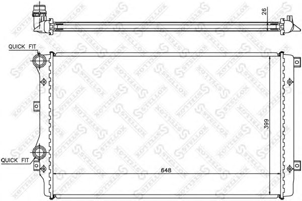 Купить STELLOX 1025205SX радиатор системы охлаждения!\ VW Golf V/Touran/Jetta 1.4TSi/1.9TDi 03>