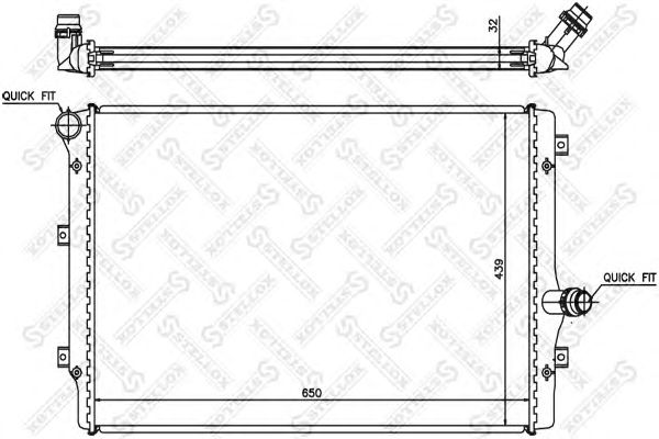 Купить STELLOX 1025206SX радиатор системы охлаждения!\ Audi A3, VW Golf V/Touran/Passat 2.0TDi/2.0TFSi/3.2FSi 03>