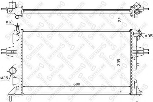 Купить STELLOX 1025266SX радиатор системы охлаждения!\ Opel Astra 1.4/1.6/1.8i 98>