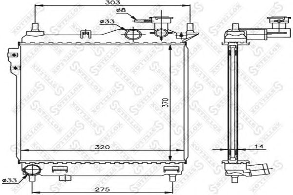 Купить STELLOX 1025312SX радиатор системы охлаждения! МКПП\ Hyundai Getz 06-09/1.1-1.3i 12V 02-06