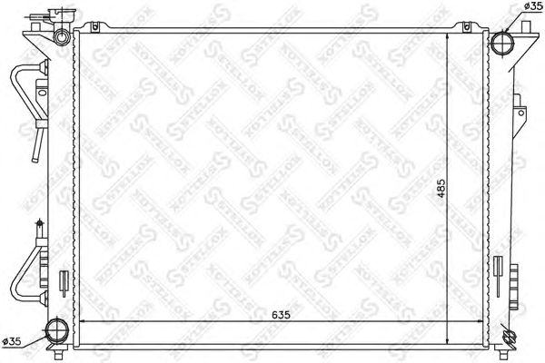 Купить STELLOX 1025315SX радиатор системы охлаждения!\ Hyundai Sonata V 3.3 05>