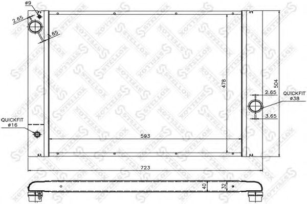Купить STELLOX 1025336SX Радиатор сист.охлаждения 1025336SX
