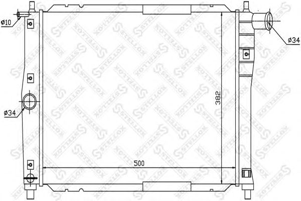 Купить STELLOX 1025340SX радиатор системы охлаждения!\ Daewoo Lanos/Nubira 1.4-2.0 97>