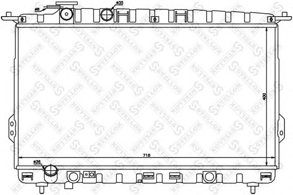 Купить STELLOX 1025344SX радиатор системы охлаждения! МКПП\ Hyundai Sonata 2.0/2.4/2.5 16V 98-01