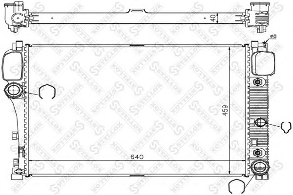 Купить STELLOX 1025347SX радиатор системы охлаждения!\ MB W221 all 05>