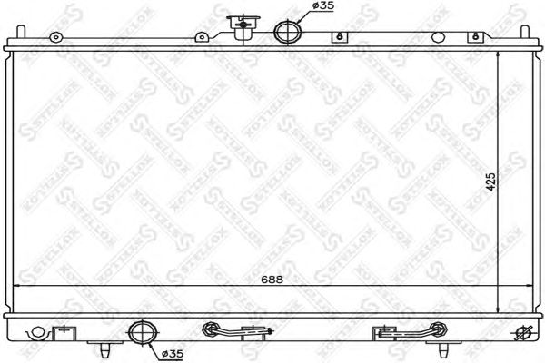 Купить STELLOX 1025348SX радиатор системы охлаждения! АКПП\ Mitsubishi Outlander 2.4 03>