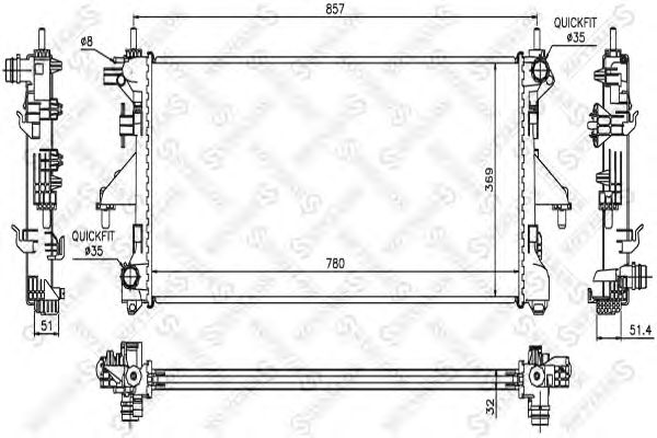 Купить STELLOX 1025355SX радиатор системы охлаждения! МКПП\ Fiat Ducato IV 2.3JTD 06>