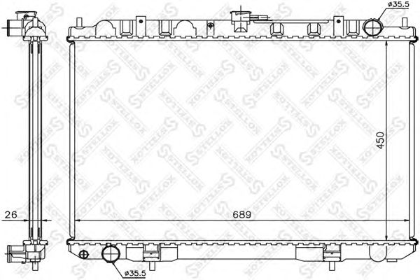 Купить STELLOX 1025391SX радиатор системы охлаждения!\ Nissan X-trail 2.2dCi 01>
