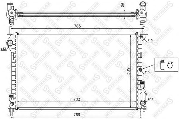 Купить STELLOX 1025395SX радиатор!\ Ford Transit Connect 1.8i 04>