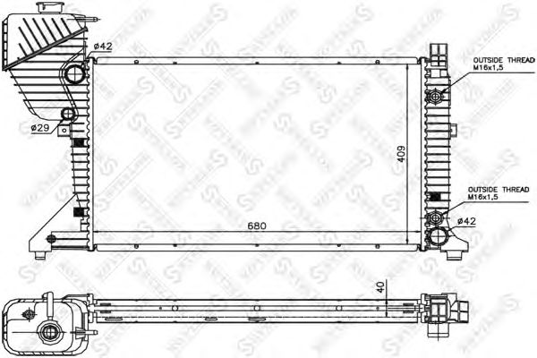 Купить STELLOX 1025403SX радиатор 1025403SX