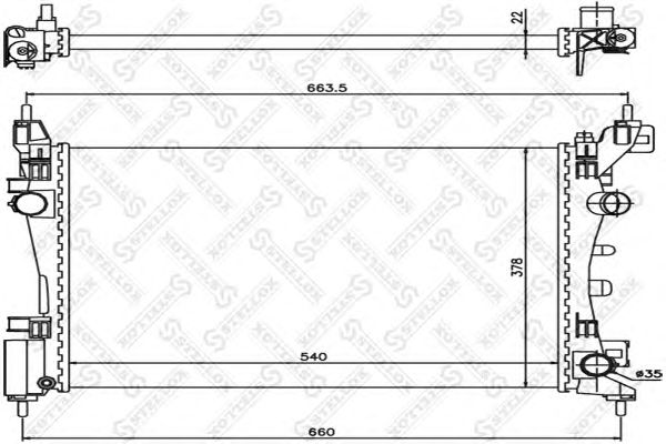 Купить STELLOX 1025404SX радиатор системы охлаждения!\ Opel Corsa D 1.0-1.4i 06>