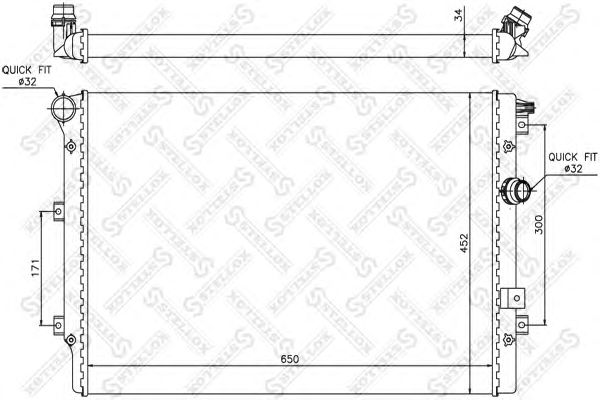 Купить STELLOX 1025412SX радиатор 1025412SX