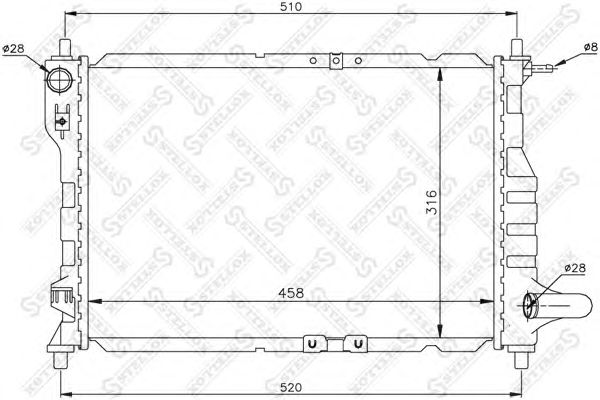 Купить STELLOX 1025435SX радиатор системы охлаждения!\ Chevrolet Matiz 0.8i 6V/1.0i 8V 05>