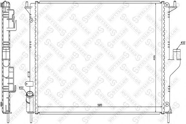 Купить STELLOX 1025450SX радиатор системы охлаждения! паяный \ Renault Logan 1.6/1.5D 08>