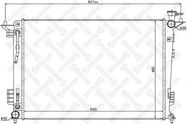 Купить STELLOX 1025465SX радиатор системы охлаждения! АКПП\ Hyundai ix35, Kia Sportage 2.0i/2.4 09>