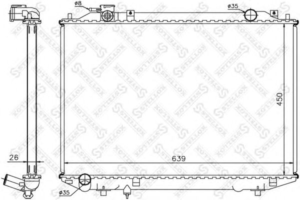 Купить STELLOX 1025474SX радиатор системы охлаждения!\ Ford Ranger 2.5Di/2.5TDi 98-05, Mazda B2500 2.5D 96>