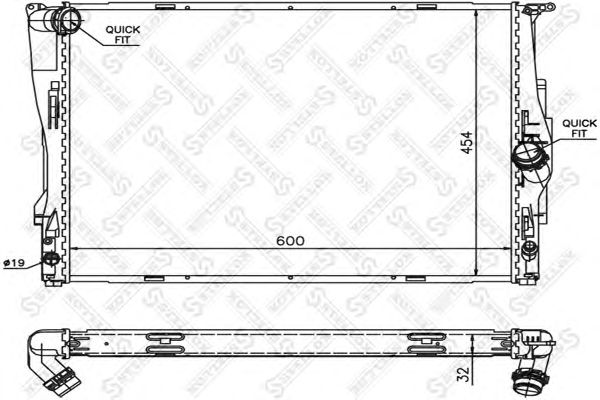 Купить STELLOX 1025581SX радиатор системы охлаждения!\ BMW 1/3 E87/E90 1.6-2.0 04>