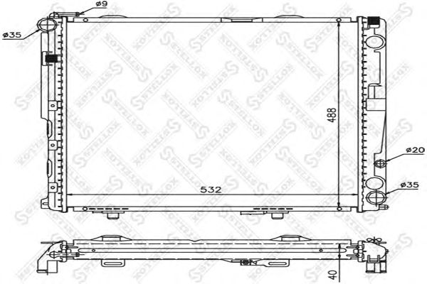 Купить STELLOX 1025904SX радиатор системы охлаждения!\ MB W124 2.5D/3.0D 93-95