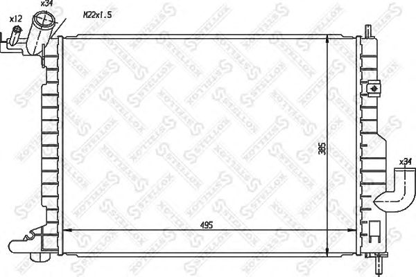 Купить STELLOX 1026048SX радиатор системы охлаждения!\ Opel Vectra 1.7TD 95-99