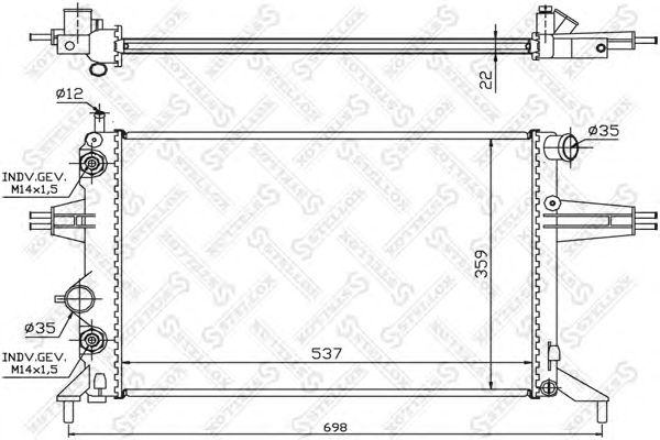 Купить STELLOX 1026066SX радиатор системы охлаждения! без АС АКПП\ Opel Astra G 1.4-1.8 98>