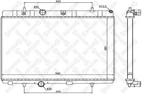 Купить STELLOX 1026119SX радиатор системы охлаждения!\ Citroen C2/C3 1.4/1.6 04>