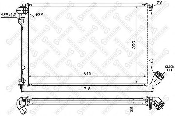 Купить STELLOX 1026145SX радиатор системы охлаждения! с AC\ Peugeot 406 2.0i 16V 96-99