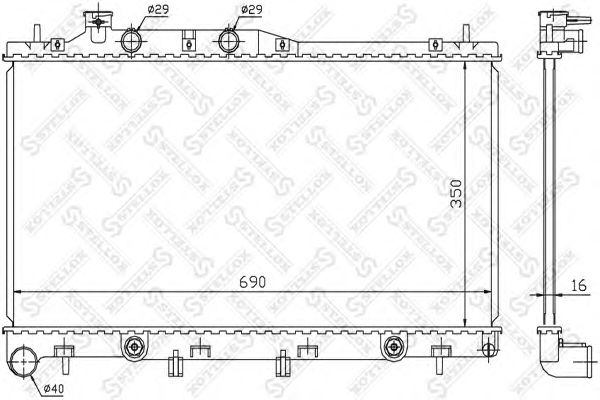 Купить STELLOX 1026245SX радиатор системы охлаждения! АКПП\ Subaru Legacy IV/Outback 3.0i 24V 03-09