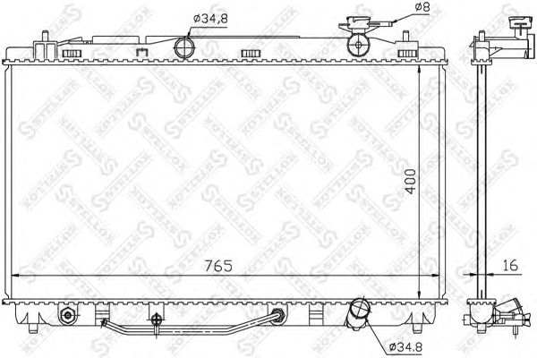 Купить STELLOX 1026334SX радиатор системы охлаждения! АКПП\ Toyota Camry 3.5 VVTi 06>