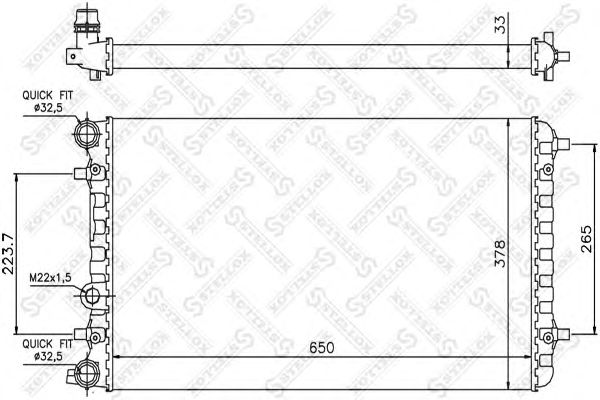 Купить STELLOX 1026417SX радиатор системы охлаждения!\ VW New Beetle 1.4-1.9TDi 98>