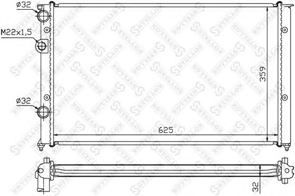 Купить STELLOX 1026424SX радиатор системы охлаждения!\ VW Passat 2.8 V6 91-93