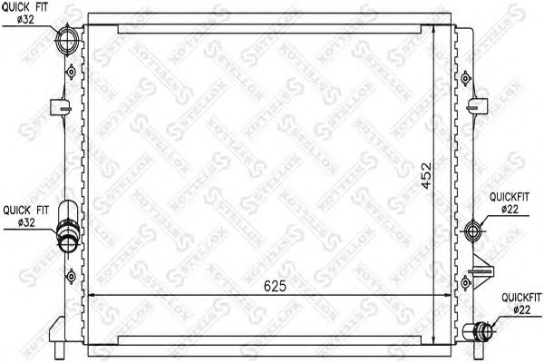 Купить STELLOX 10-26435-SX Радиатор системы охлаждения