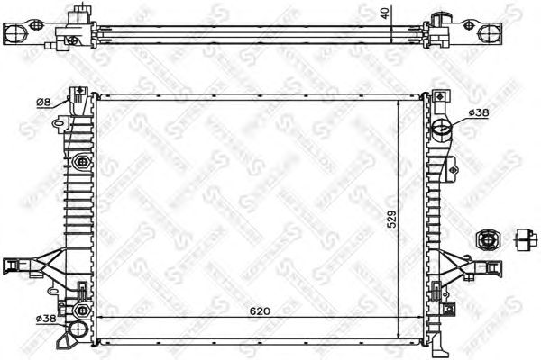 Купить STELLOX 1026462SX радиатор системы охлаждения! АКПП\ Volvo XC90 2.5 02>