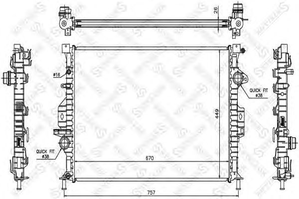 Купить STELLOX 1026464SX Радиатор охл. АКПП Ford Mondeo 2.0TDCi