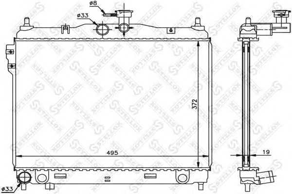 Купить STELLOX 1026603SX радиатор системы охлаждения! МКПП\ Hyundai Getz 1.1/1.3/1.6 02>