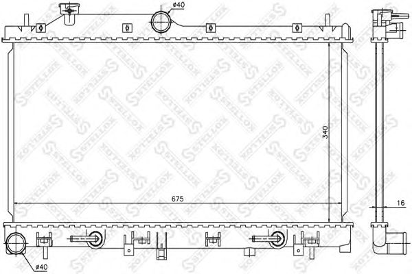 Купить STELLOX 1026649SX радиатор системы охлаждения! АКПП\ Subaru Legacy 2.0-2.5i 09>