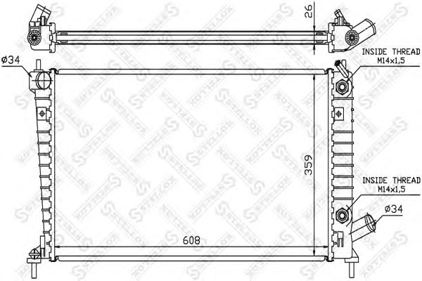 Купить STELLOX 1026663SX Радиатор охлаждения 1026663SX