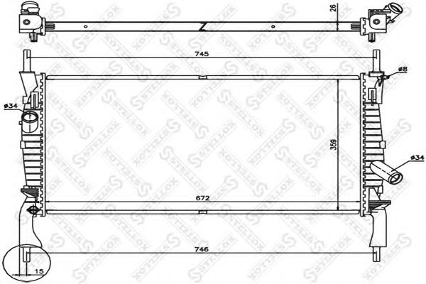 Купить STELLOX 1026751SX радиатор системы охлаждения!\ Ford Transit 2.2TDCi/2.4TDCi 06>