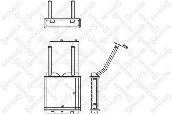 Купить STELLOX 1035010SX радиатор печки\ Opel Astra/Vectra all 88 1035010SX
