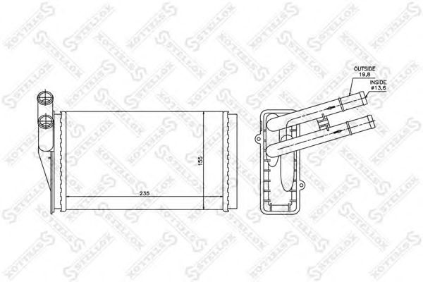 Купить STELLOX 1035021SX радиатор печки!\ Audi 80/A4 86>