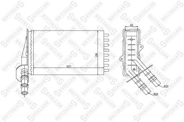 Купить STELLOX 1035043SX радиатор печки\ Renault Clio 98 1035043SX