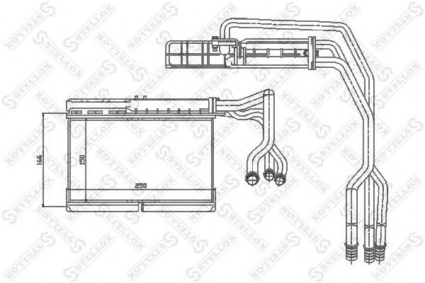 Купить STELLOX 1035073SX Радиатор отопителя 1035073SX