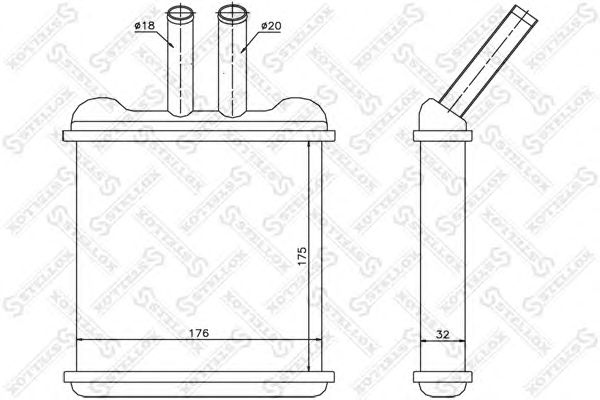 Купить STELLOX 1035074SX радиатор печки! без AC\ Daewoo Nubira all 99>