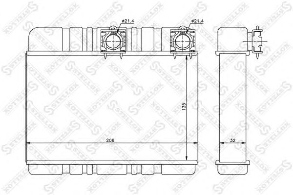 Купить STELLOX 1035081SX Радиатор отопителя 1035081SX