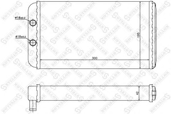 Купить STELLOX 1035098SX Радиатор отопителя 1035098SX