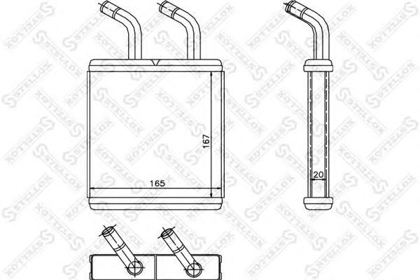 Купить STELLOX 1035123SX Радиатор печки 1035123SX