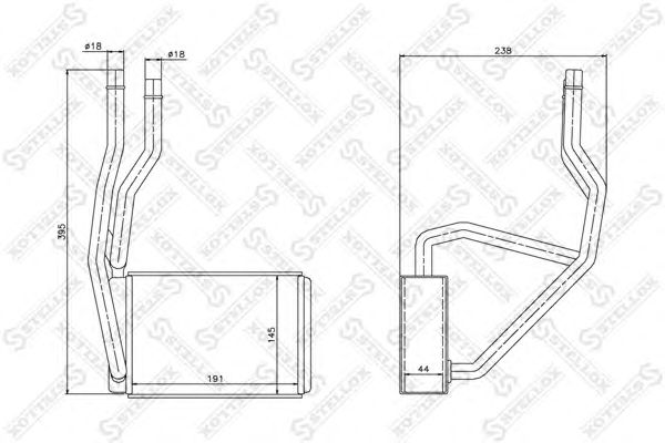 Купить STELLOX 1035132SX радиатор печки!\ Ford Fiesta/ Fusion all 01>