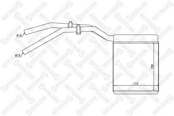 Купить STELLOX 1035137SX Радиатор отопителя 1035137SX