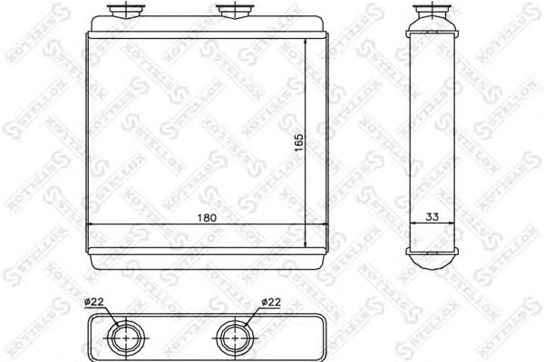 Купить STELLOX 1035174SX Радиатор отопителя 1035174SX