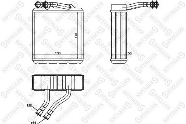 Купить STELLOX 1035217SX Радиатор отопителя 1035217SX