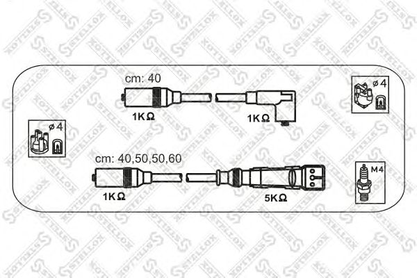 Купить STELLOX 1038084SX к-кт проводов\ Audi 80/100 1.6-2.0 84-95 1038084SX
